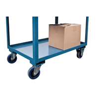 Chariots de service &agrave; bordure profonde, 2 Tiers, 24" la x 47" h x 36" p, Capacit&eacute; 1200 lb Cam Industrial