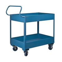 Chariots de service &agrave; bordure profonde, 2 Tiers, 24" la x 47" h x 36" p, Capacit&eacute; 1200 lb Cam Industrial