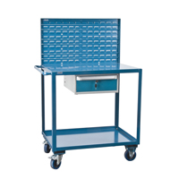 Chariots de service mobiles, 2 Tiers, 24" la x 57" h x 40" p, Capacit&eacute; 1200 lb Cam Industrial