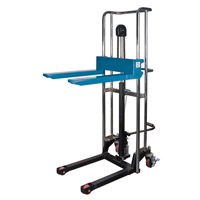 Hydraulic Platform Lift Stacker, Foot Pump Operated, 880 lbs. Capacity, 60" Max Lift Cam Industrial