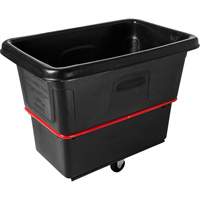 Heavy-Duty Utility Cube Truck, Black Recycled Plastic, 43-1/4" L x 28" W x 33-3/4" H, 12 cu. ft. Volume, 800 lbs. Capacity Cam Industrial