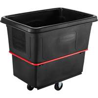 Heavy-Duty Utility Truck, Black Recycled Plastic, 44-3/8" L x 31" W x 38-1/4" H, 16 cu. ft. Volume, 1000 lbs. Capacity Cam Industrial