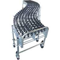 Expandable/Flexible Conveyors, 18" W x 24' 8" L, 226 lbs. per lin. ft. Capacity Cam Industrial