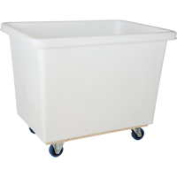 Tapered Wall Box Truck, White Polyethylene, 43" L x 30" W x 34" H, 16 cu. ft. Volume, 600 lbs. Capacity Cam Industrial