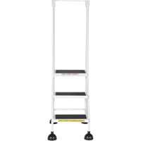 &eacute;chelles Stop-Step, 3 marches, Largeur de la marche 16", Hauteur de la plateforme 28-11/16", Acier Cam Industrial
