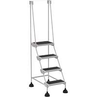 &eacute;chelles Stop-Step, 4 marches, Largeur de la marche 16", Hauteur de la plateforme 38-3/16", Acier Cam Industrial