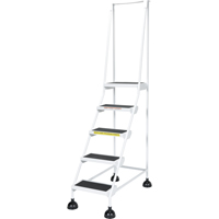 &eacute;chelles Stop-Step pour travaux l&eacute;gers, 5 marches, Largeur de la marche 16", Hauteur de la plateforme 47-11/16", Acier Cam Industrial