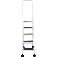 &eacute;chelles Stop-Step pour travaux l&eacute;gers, 5 marches, Largeur de la marche 16", Hauteur de la plateforme 47-11/16", Acier Cam Industrial