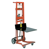 Platform Lift Stacker, Hand Winch Operated, 750 lbs. Capacity, 40" Max Lift Cam Industrial