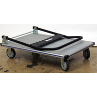 Folding Handle Platform Truck, Aluminum, 350 lbs., 29" L x 18-1/2" W, 34-1/2" High Cam Industrial
