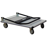 Folding Handle Platform Truck, Aluminum, 550 lbs., 35-1/2" L x 24" W, 35-1/2" High Cam Industrial