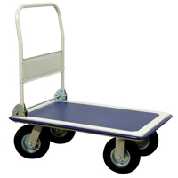 Folding Handle Platform Truck, Steel, 660 lbs., 35" L x 23" W, 43.5" High Cam Industrial
