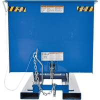Self-Dumping Hopper, Steel, 1 cu.yd., Blue Cam Industrial