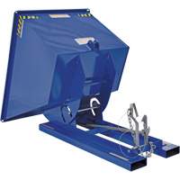 Self-Dumping Hopper, Steel, 1 cu.yd., Blue Cam Industrial