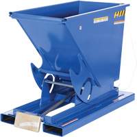 Self-Dumping Hopper, Steel, 1/3 cu.yd., Blue Cam Industrial