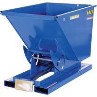 Self-Dumping Hopper, Steel, 1/2 cu.yd., Blue Cam Industrial