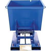 Self-Dumping Hopper, Steel, 1/2 cu.yd., Blue Cam Industrial