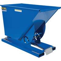 Self-Dumping Hopper, Steel, 3/4 cu.yd., Blue Cam Industrial