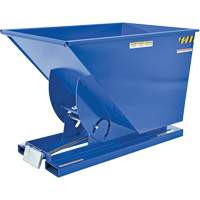 Self-Dumping Hopper, Steel, 1 cu.yd., Blue Cam Industrial