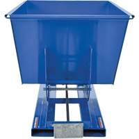 Self-Dumping Hopper, Steel, 1 cu.yd., Blue Cam Industrial