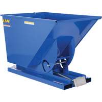 Self-Dumping Hopper, Steel, 1-1/2 cu.yd., Blue Cam Industrial