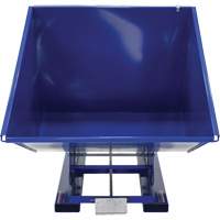 Self-Dumping Hopper, Steel, 2 cu.yd., Blue Cam Industrial