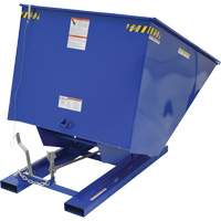 Self-Dumping Hopper, Steel, 2 cu.yd., Blue Cam Industrial