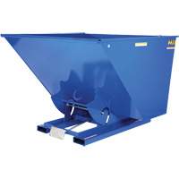 Self-Dumping Hopper, Steel, 2-1/2 cu.yd., Blue Cam Industrial