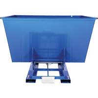 Self-Dumping Hopper, Steel, 2-1/2 cu.yd., Blue Cam Industrial