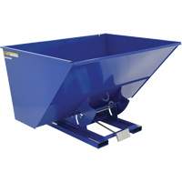 Self-Dumping Hopper, Steel, 3 cu.yd., Blue Cam Industrial