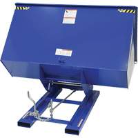Self-Dumping Hopper, Steel, 3 cu.yd., Blue Cam Industrial