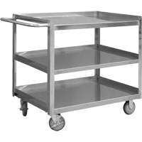 Industrial Grade Shelf Cart, 3 Tiers, 24-1/8" W x 35" H x 42" D, 1200 lbs. Capacity Cam Industrial