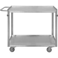 Chariot avec tablettes de calibre industriel, 2 Tiers, 22-1/2" la x 34" h x 42-7/16" p, Capacit&eacute; 600 lb Cam Industrial