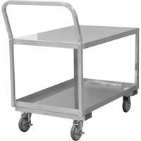 Industrial Grade Low Profile Shop Cart, 2 Tiers, 24-1/8" W x 40-3/4" D x 38-1/8" H, 1200 lbs. Cap. Cam Industrial
