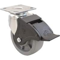 Roulette Emaxx, Pivotant avec frein, 8" (203,2 mm), Envirothane, 1200 lb (544,3 kg) Cam Industrial