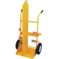 Welding Cylinder Torch Cart, Foam-Filled Wheels, 23-1/8" W x 22-13/16" L Base, 500 lbs. Cam Industrial