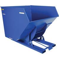 Self-Dumping Hopper, Steel, 4 cu.yd., Blue Cam Industrial