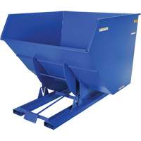 Self-Dumping Hopper, Steel, 4 cu.yd., Blue Cam Industrial