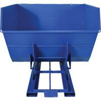 Self-Dumping Hopper, Steel, 4 cu.yd., Blue Cam Industrial