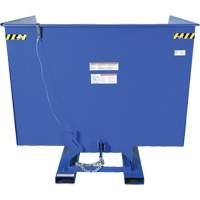 Self-Dumping Hopper, Steel, 4 cu.yd., Blue Cam Industrial