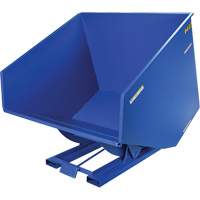Self-Dumping Hopper, Steel, 4 cu.yd., Blue Cam Industrial