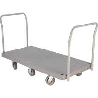 Heavy Duty Plastic Platform Truck, 60" L x 30" W, 3000 lbs. Cap., Polyurethane Wheels Cam Industrial