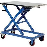 Manual Scissor Lift Table, 37" L x 23-1/2" W, Steel, 660 lbs. Capacity Cam Industrial