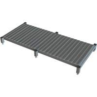 Adjustable Height One-Step Work Platform, 24" W x 59" D, 800 lbs. Capacity, All-Welded Cam Industrial
