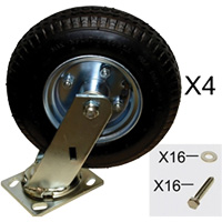 Platform Truck Pneumatic Caster Replacement Kit Cam Industrial