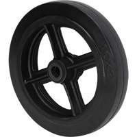 Mold-On Rubber Wheel, 10" (254 mm) Dia. x 2" (50.8 mm) W, 948 lbs. (430 kg) Capacity Cam Industrial
