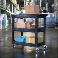 Tub Cart, 3 Tiers, 35-1/4" x 36-1/4" x 18", 300 lbs. Capacity Cam Industrial