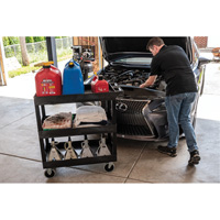 Tub Cart, 3 Tiers, 35-1/4" x 37-1/4" x 18", 375 lbs. Capacity Cam Industrial