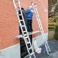 Telescoping Work Plank, 204" W x 12" D, 250 lbs. Capacity, Knocked Down Cam Industrial