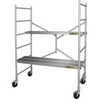 Portable Alu Series Scaffold, Aluminum Frame, 29" D x 72" H Cam Industrial
